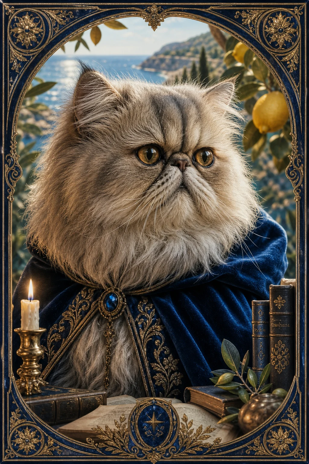 Cosmo the Persian — Cinematic Character Realism pet portrait