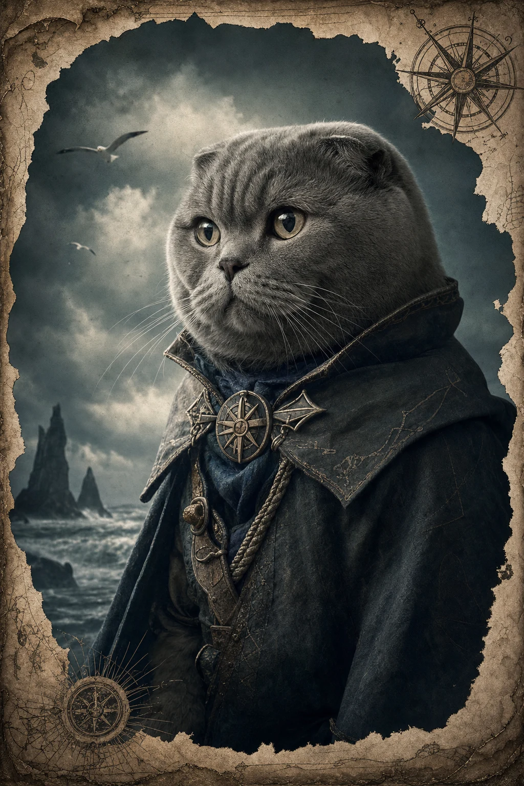 Murray the Scottish Fold — Cinematic Character Realism pet portrait