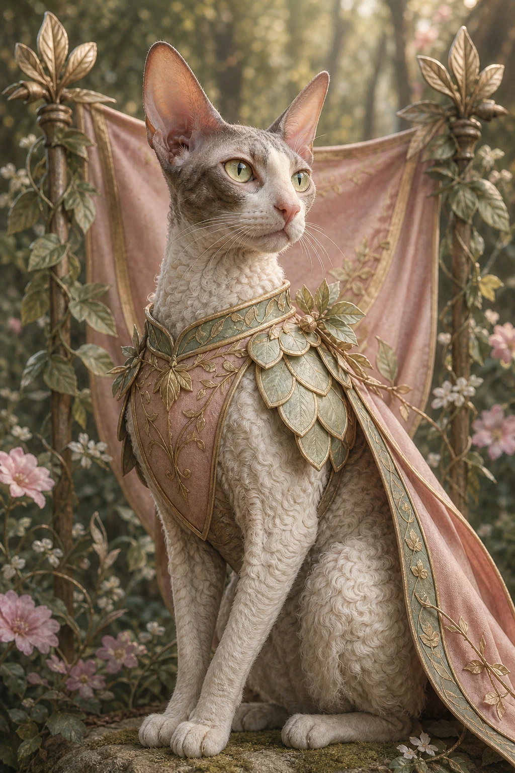 Elio the Cornish Rex — Cinematic Character Realism pet portrait