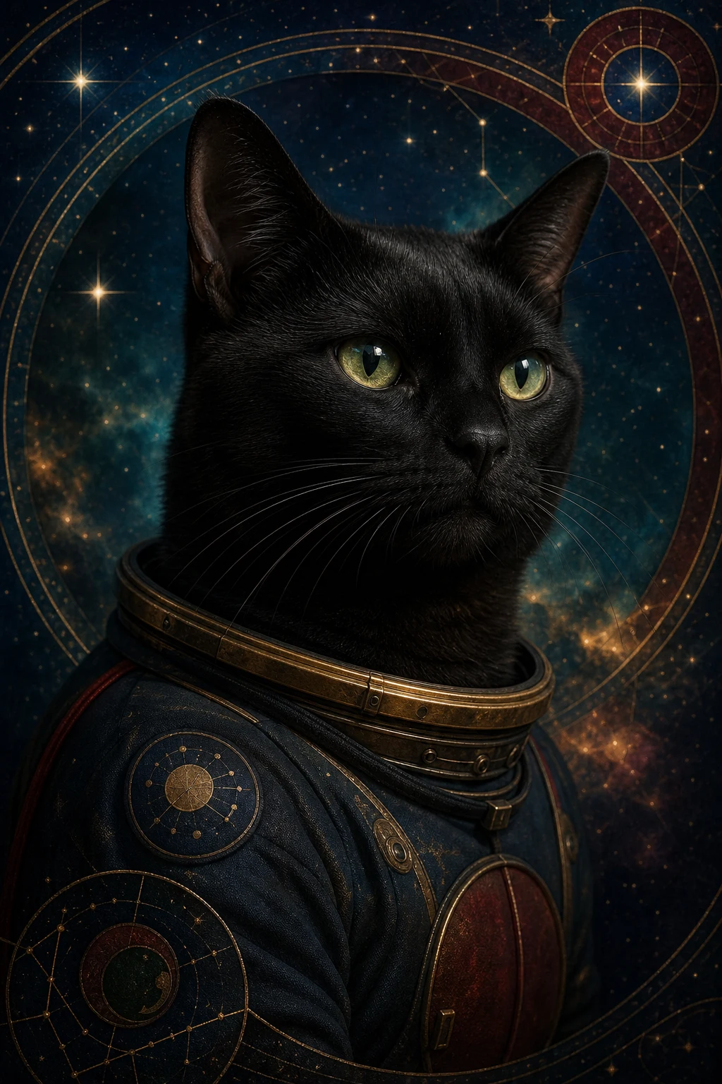 Orion the Black Cat — Fine Art Photoreal pet portrait