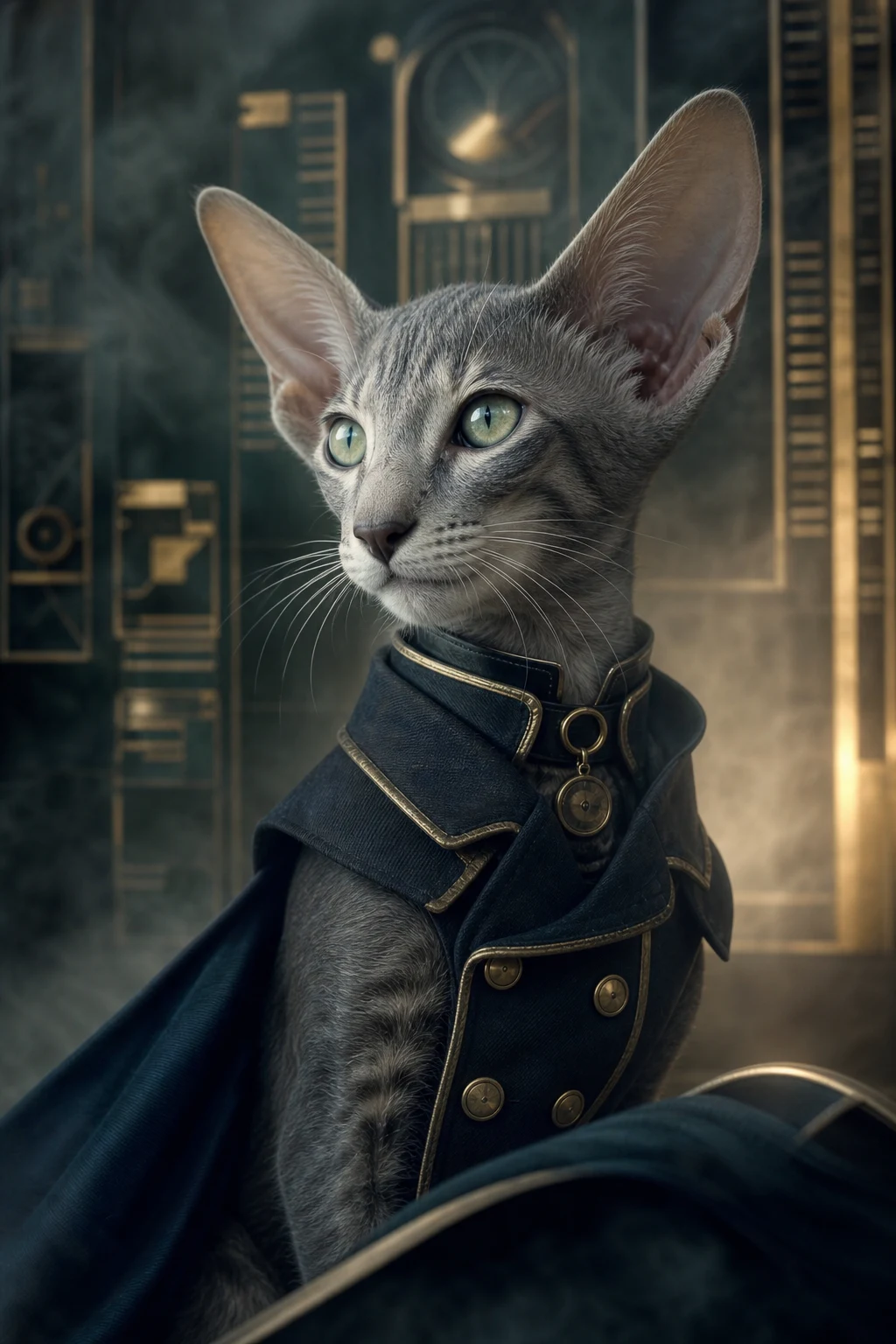 Pip the Oriental Shorthair — Fine Art Photoreal pet portrait