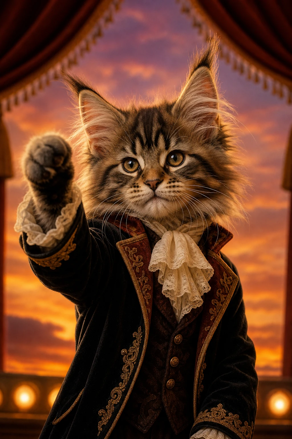 Figaro the Maine Coon — Natural Light Canvas pet portrait