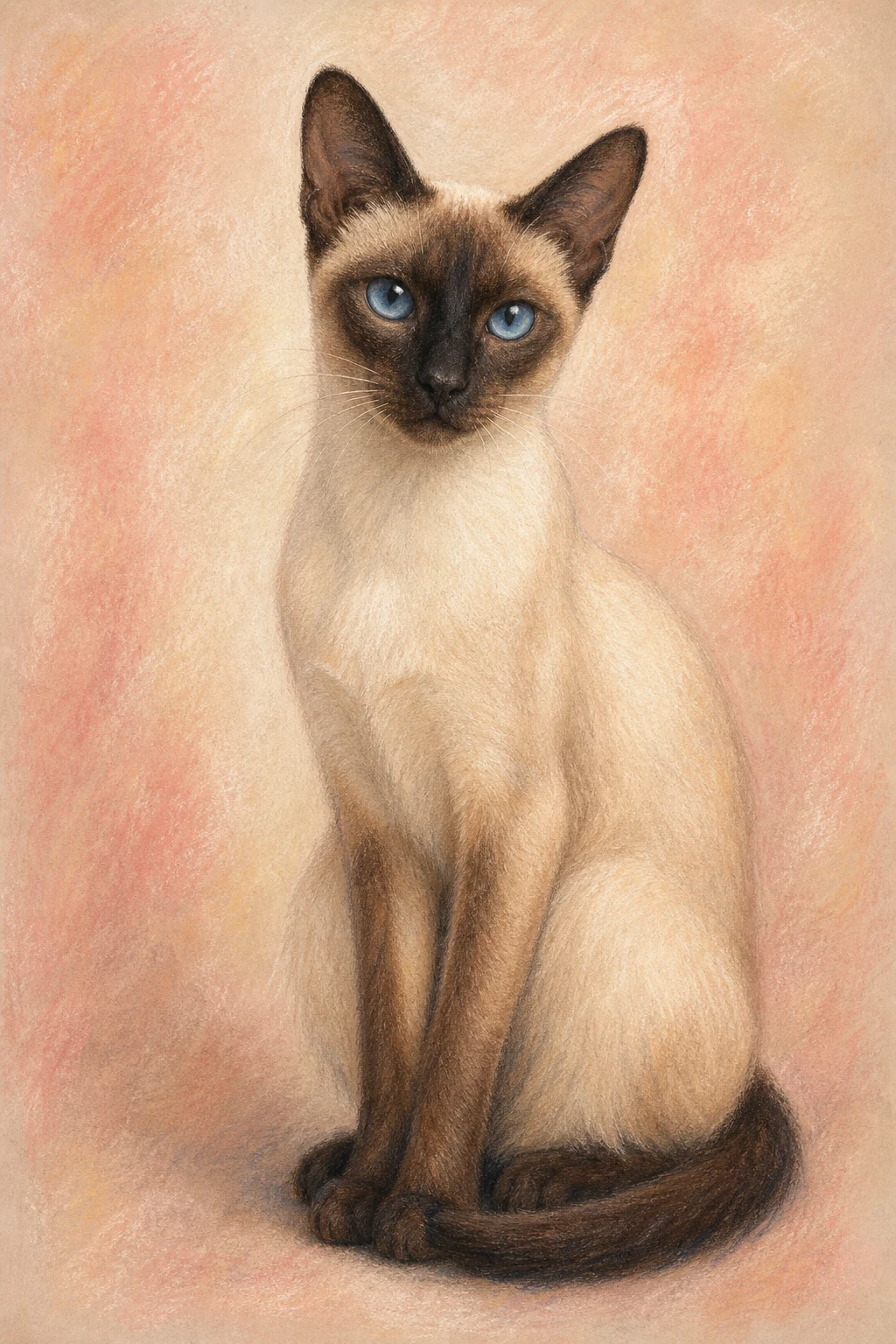 Suki the Siamese — Soft Pastel pet portrait