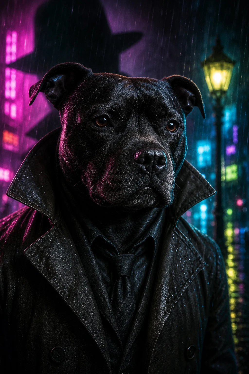 Rocco the Staffordshire Bull Terrier — Cinematic Character Realism pet portrait