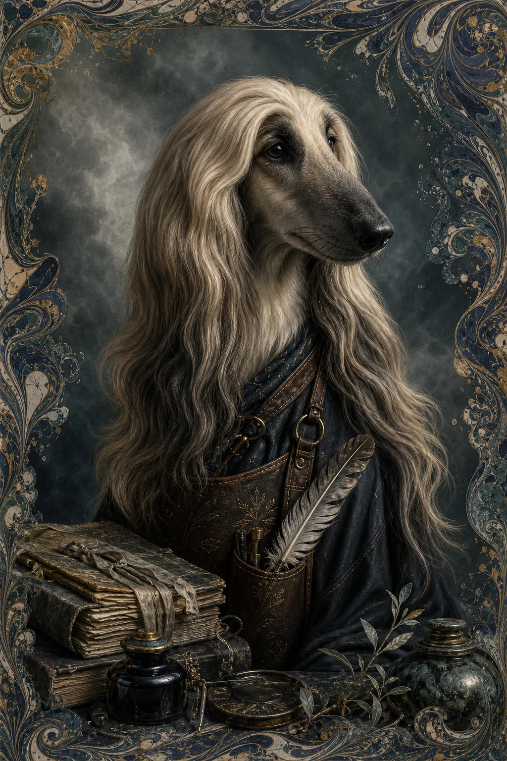 Saffron the Afghan Hound — Cinematic Character Realism pet portrait