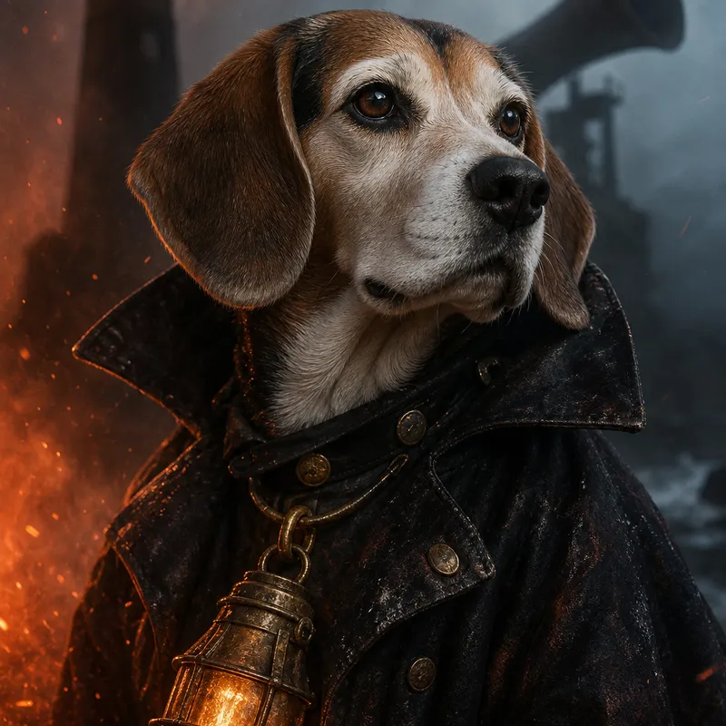 Beagle portrait — cinematic character realism