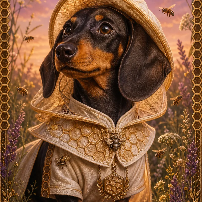 Dachshund portrait — cinematic character realism