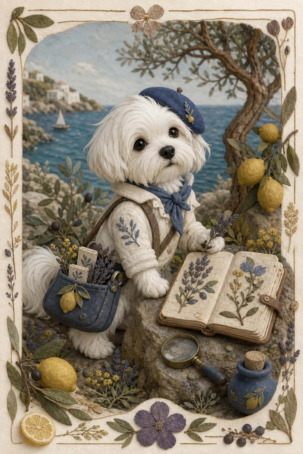 Lumi the Maltese — Claymation Toy pet portrait