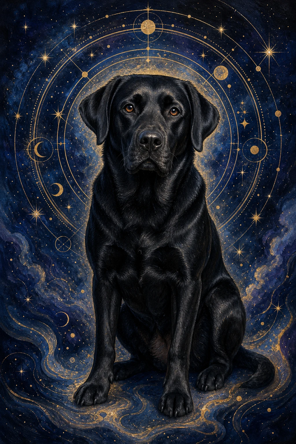Rowan the Labrador — Cosmic Astrology pet portrait
