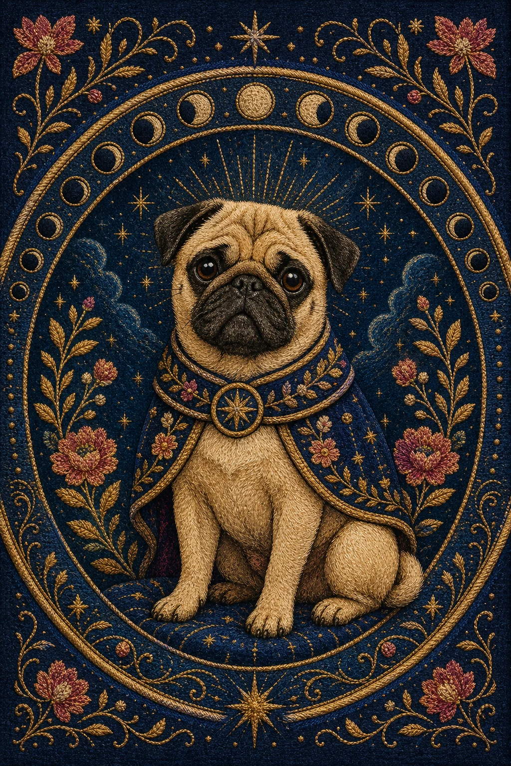 Nora the Pug — Cosmic Astrology pet portrait