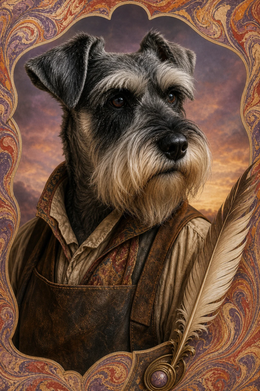 Edie the Miniature Schnauzer — Fine Art Photoreal pet portrait
