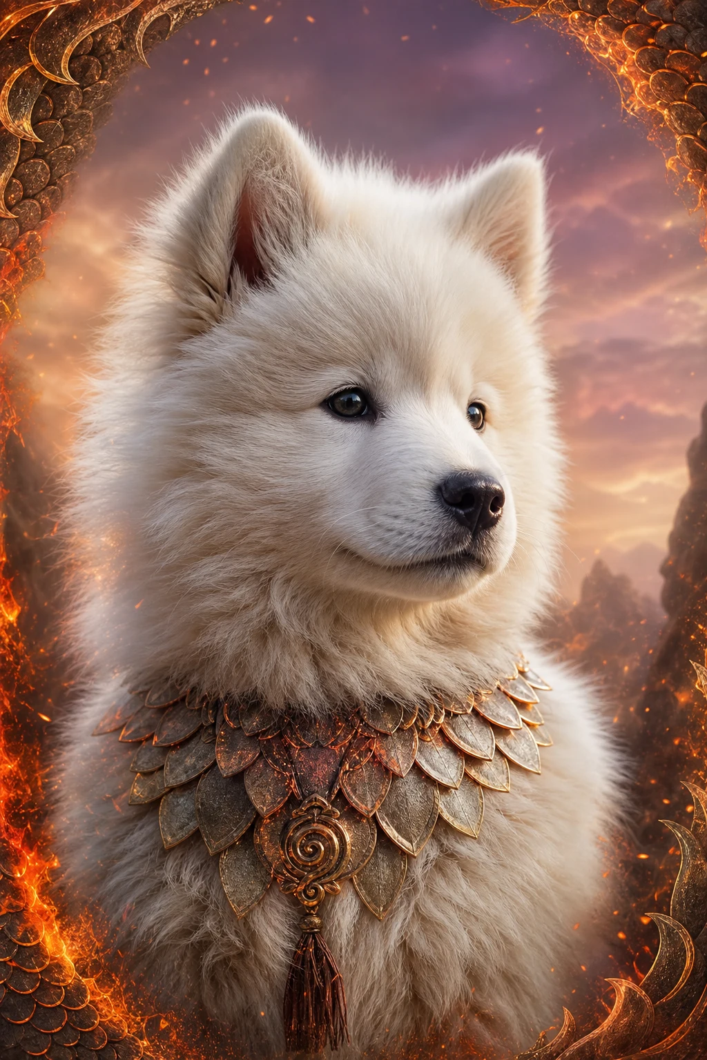Miska the Samoyed — Fine Art Photoreal pet portrait