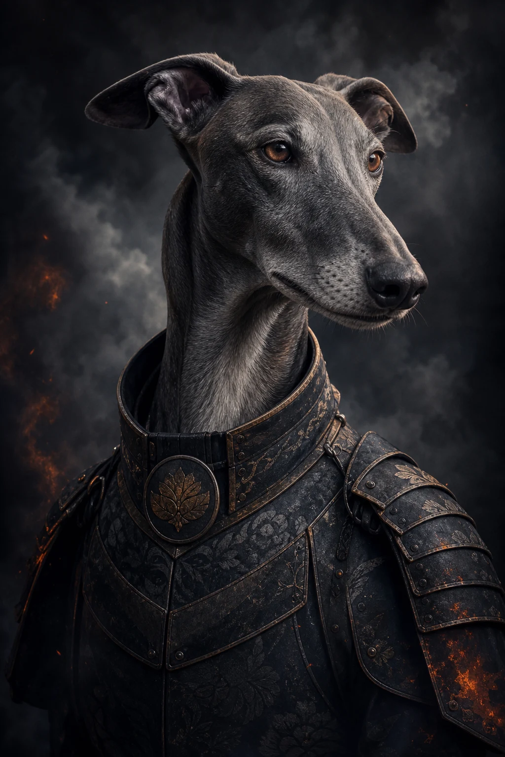 Silas the Greyhound — Fine Art Photoreal pet portrait