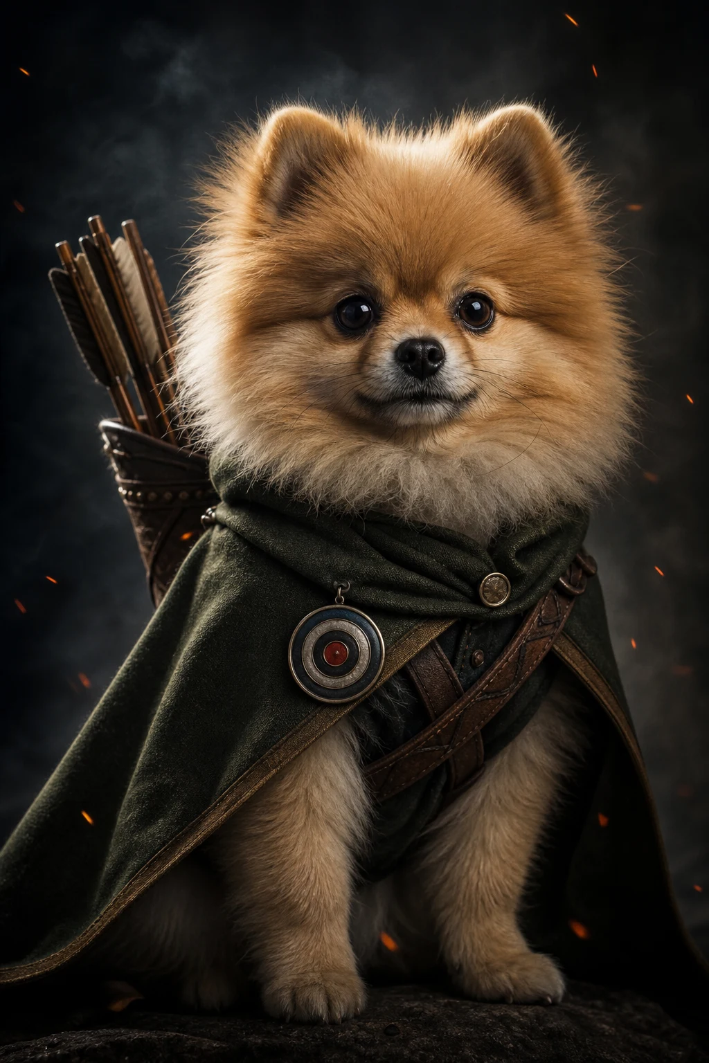 Pip the Pomeranian — Fine Art Photoreal pet portrait