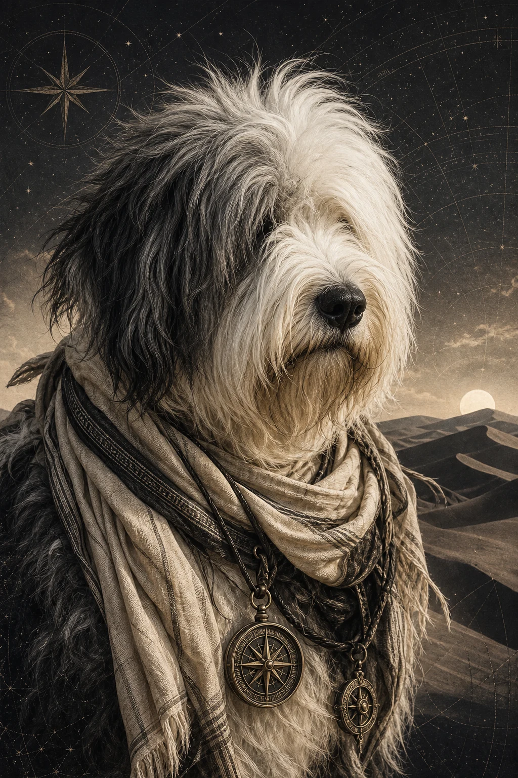 Marlow the Old English Sheepdog — Natural Light Canvas pet portrait