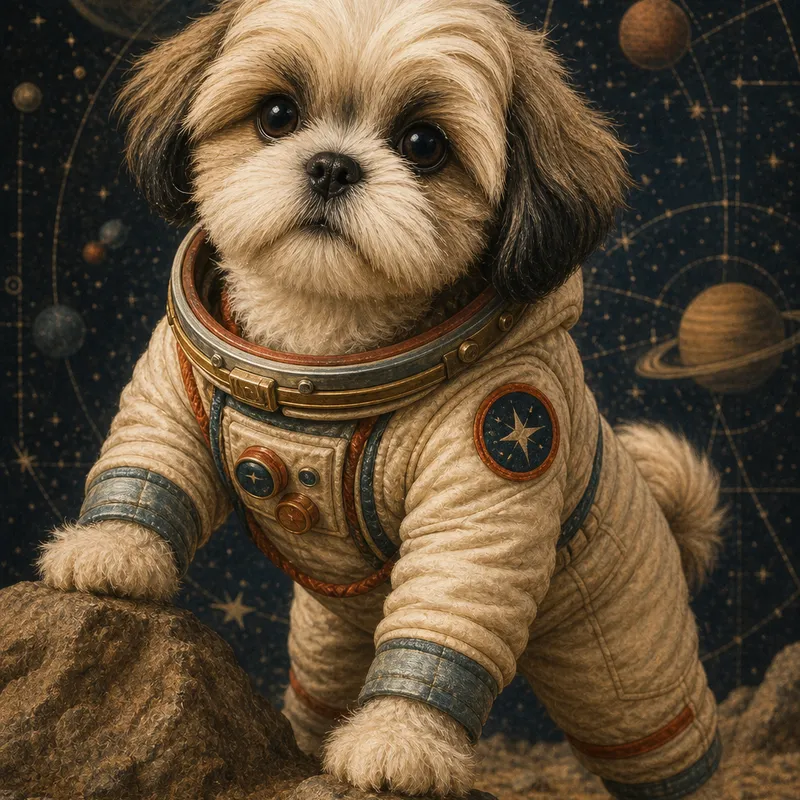 Shih Tzu portrait — natural light canvas