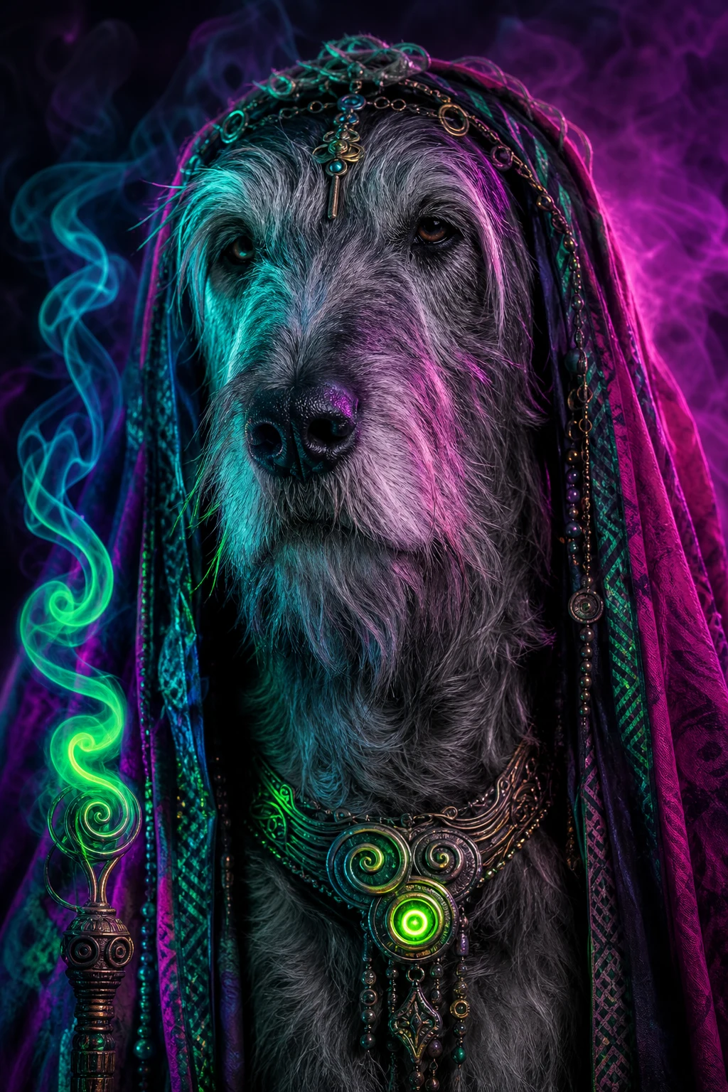 Bran the Irish Wolfhound — Natural Light Canvas pet portrait
