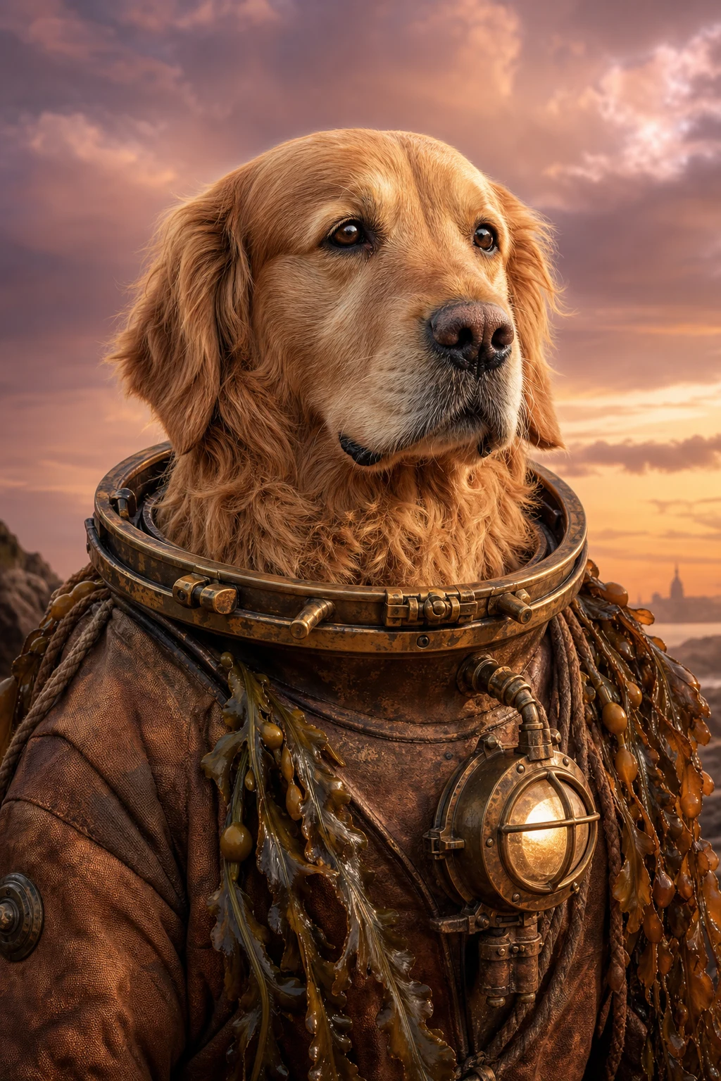 Sunny the Golden Retriever — Natural Light Canvas pet portrait