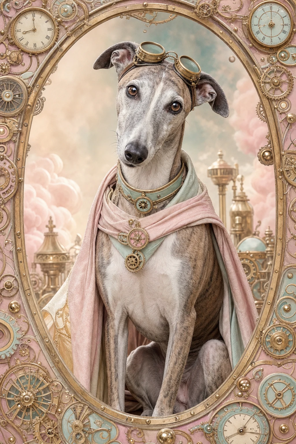 Mabel the Whippet — Natural Light Canvas pet portrait