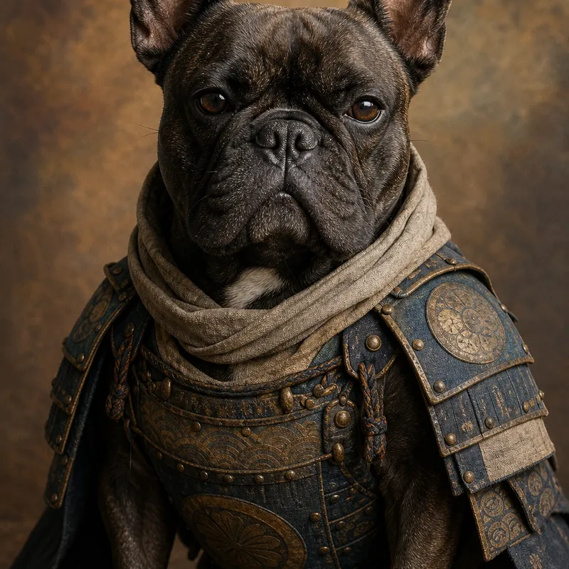 French Bulldog portrait — natural light canvas