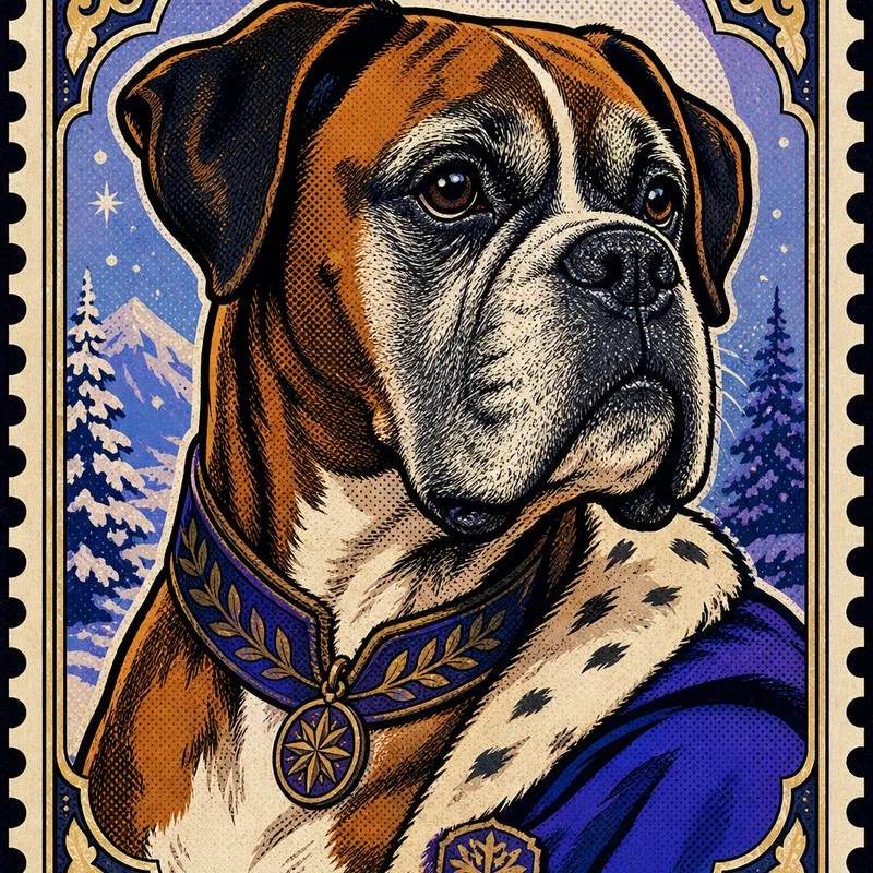 Boxer portrait — pop art