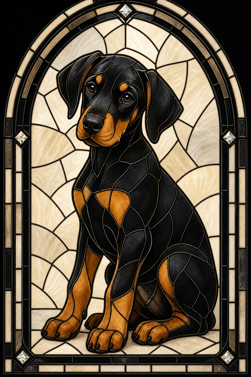 Vera the Doberman — Pop Art pet portrait