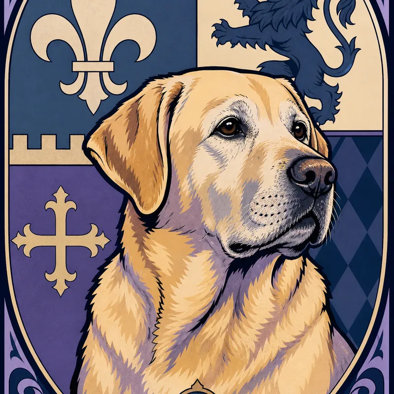 Labrador portrait — pop art