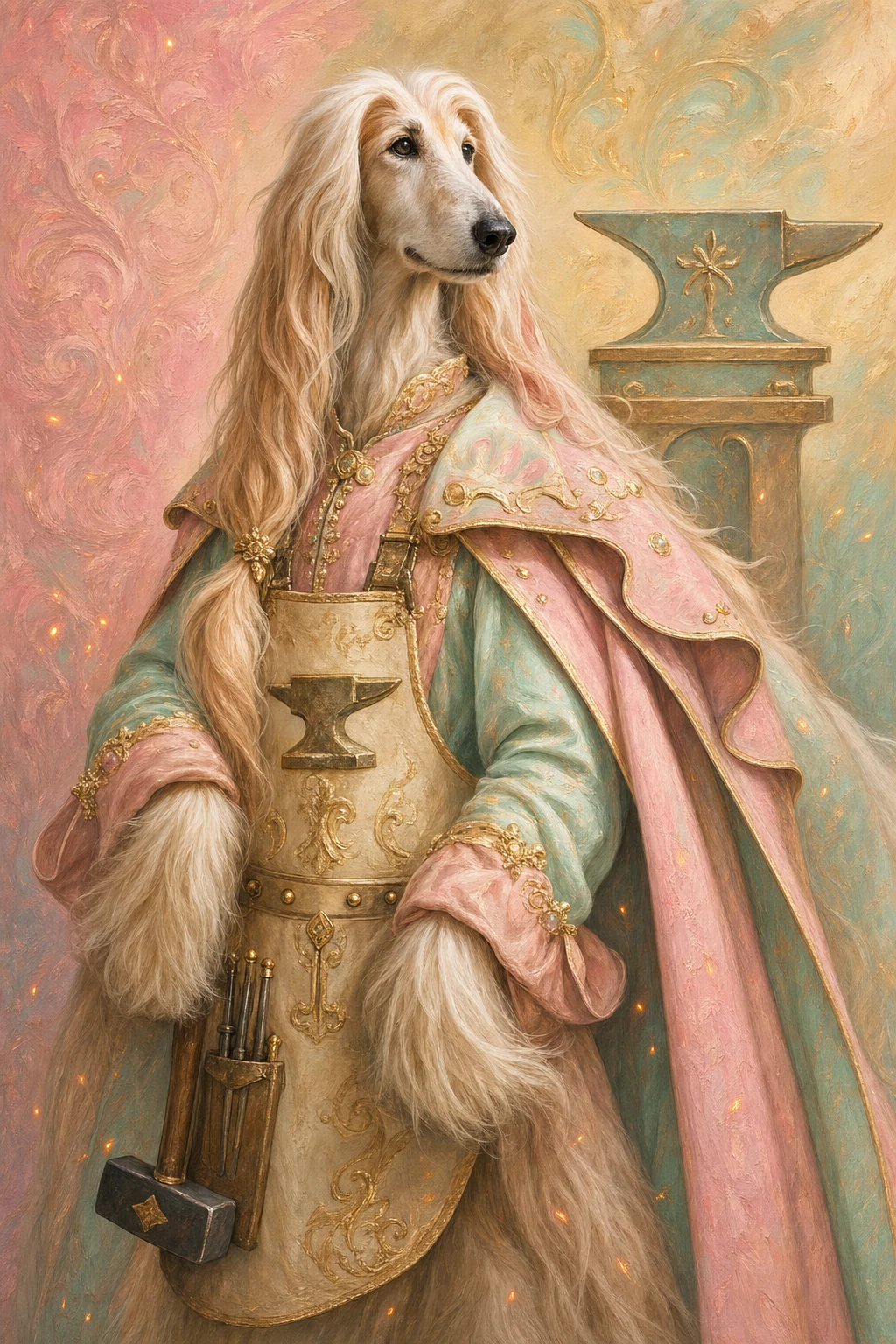 Farrah the Afghan Hound — Royal Oil pet portrait