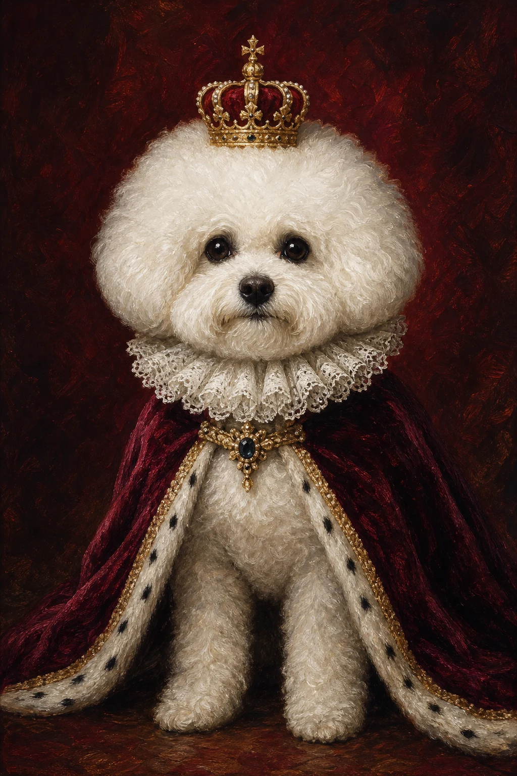 Percy the Bichon Frise — Royal Oil pet portrait