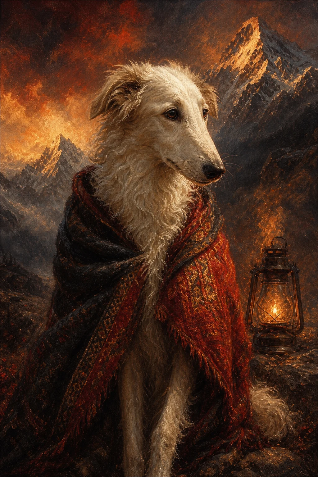 Sasha the borzoi — Royal Oil pet portrait