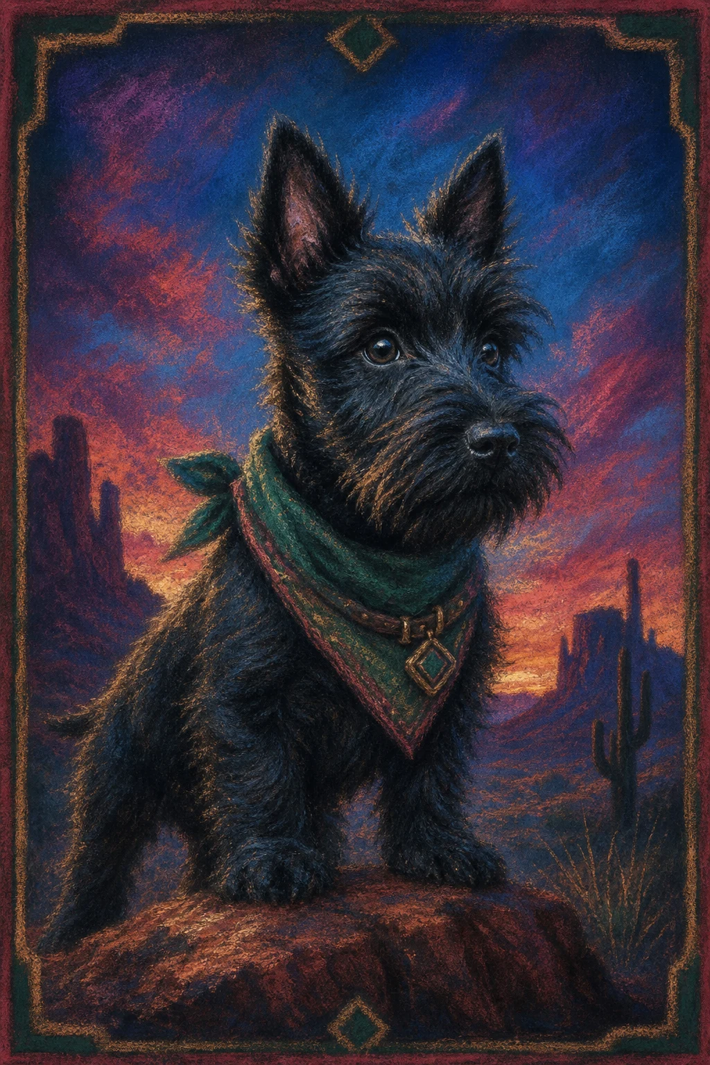 Maisie the Scottish Terrier — Soft Pastel pet portrait