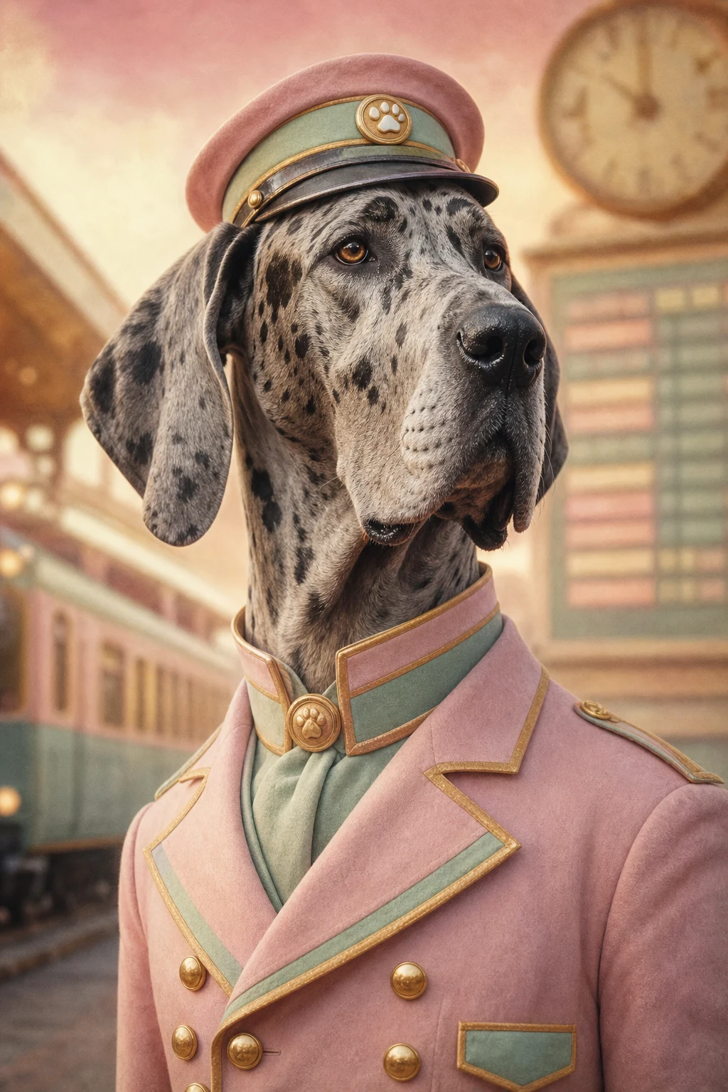 Mabel the Great Dane — Studio Canvas Realism pet portrait