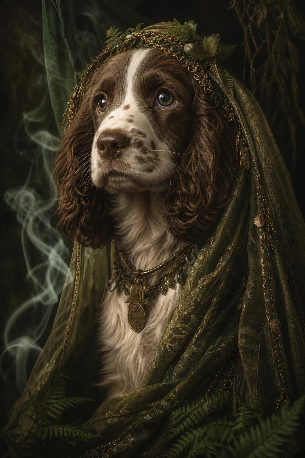 Pip the Springer Spaniel — Studio Canvas Realism pet portrait
