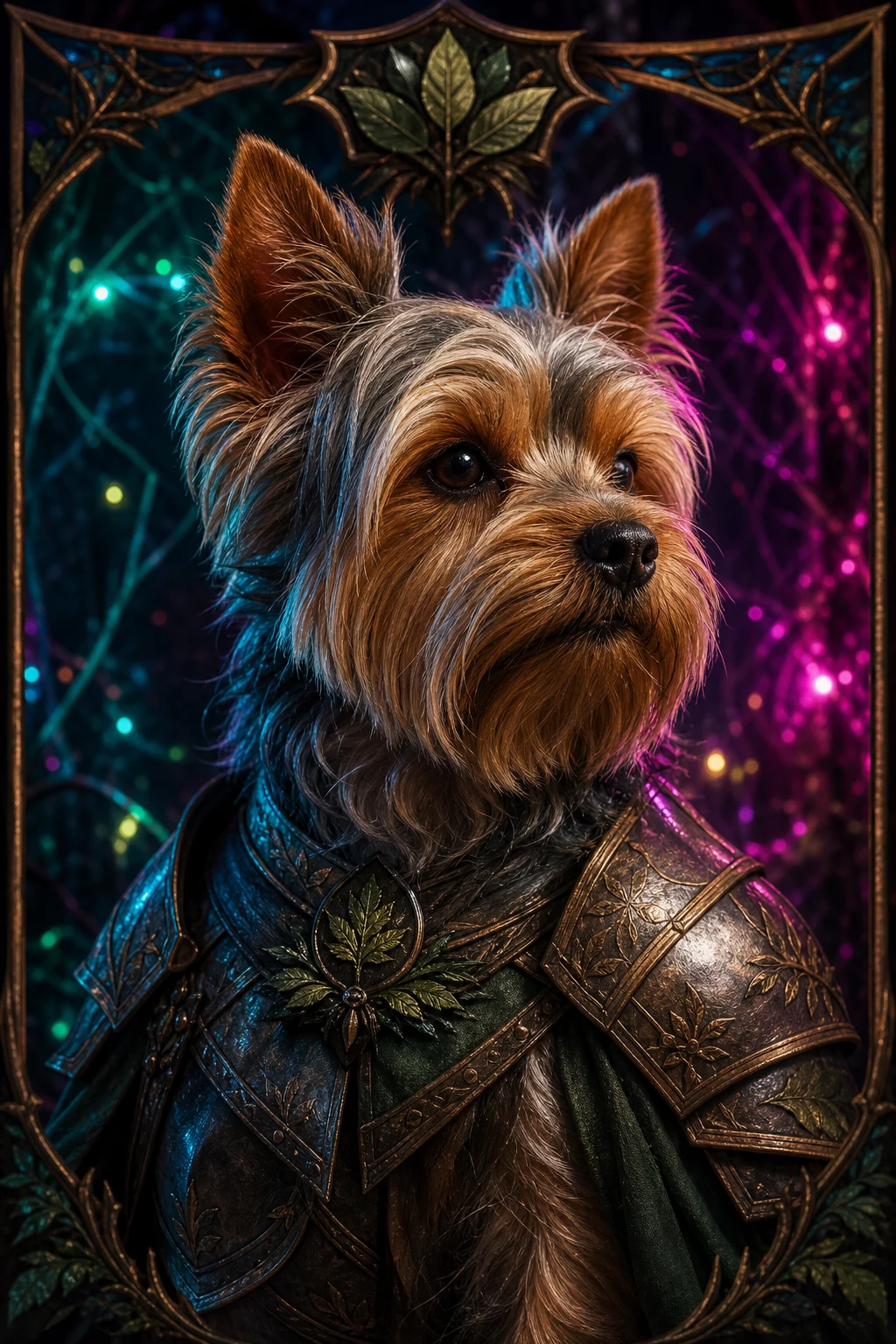 Tilly the Yorkshire Terrier — Studio Canvas Realism pet portrait