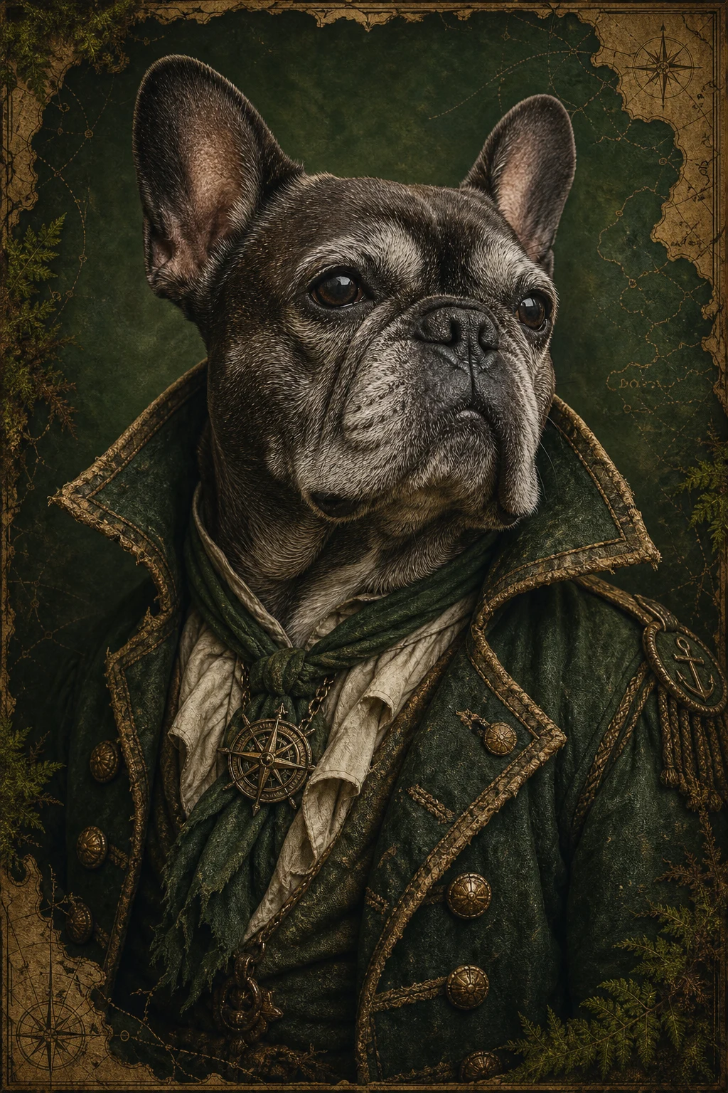 Henri the French Bulldog — Studio Canvas Realism pet portrait