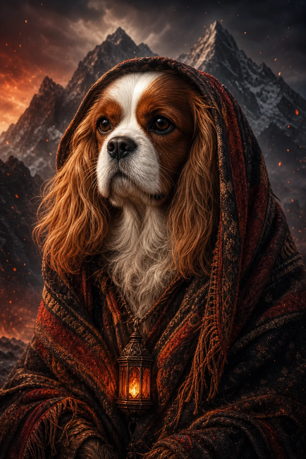 Rowan the Cavalier King Charles Spaniel — Studio Canvas Realism pet portrait