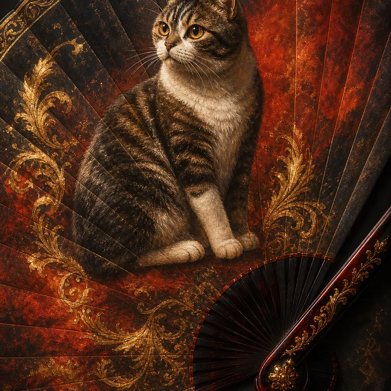 Manx portrait — brazilian baroque gold leaf