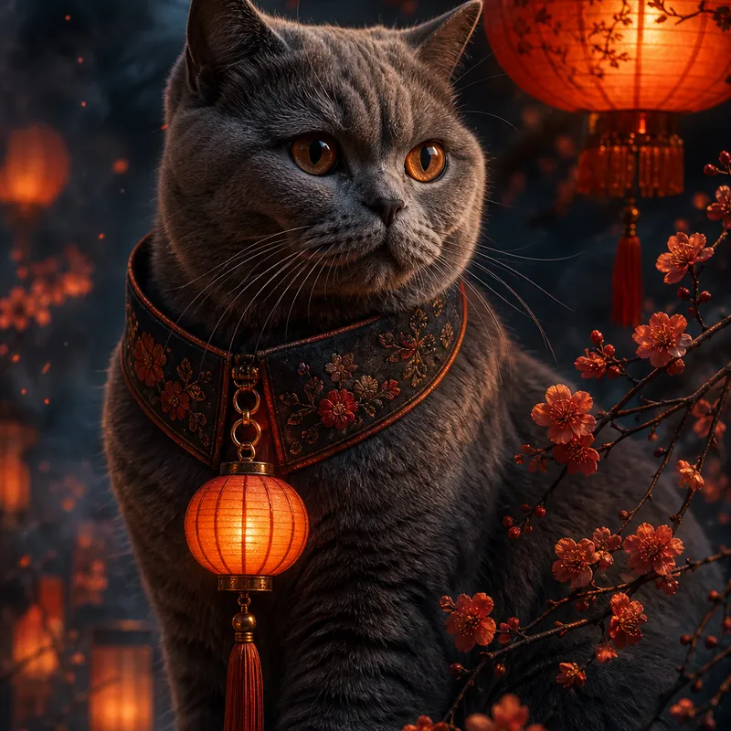 British Shorthair portrait — cinematic character realism