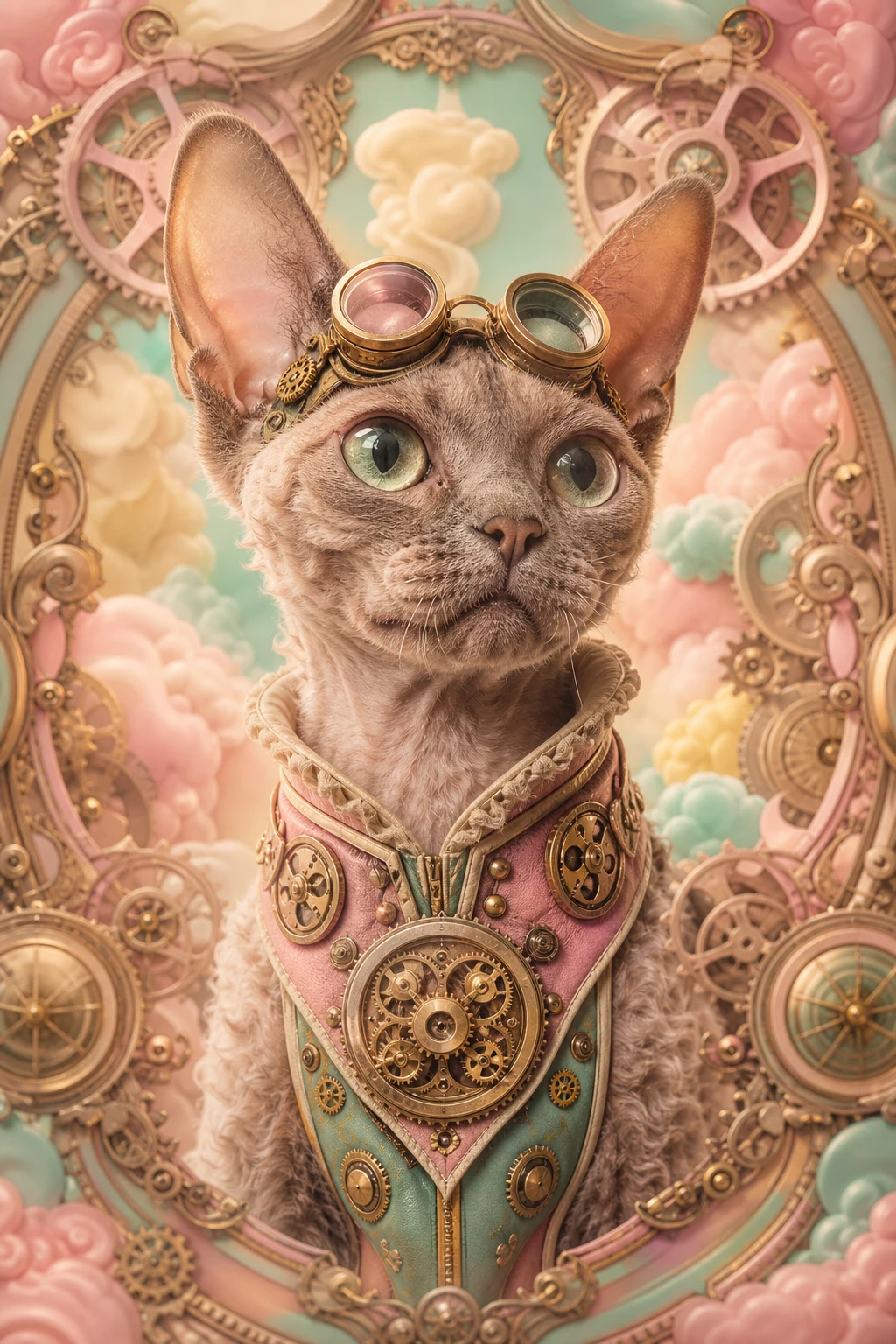 Pippin the Devon Rex — Cinematic Character Realism pet portrait