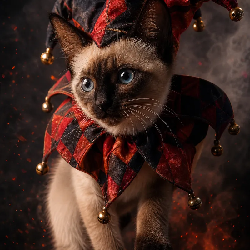 Siamese portrait — cinematic character realism