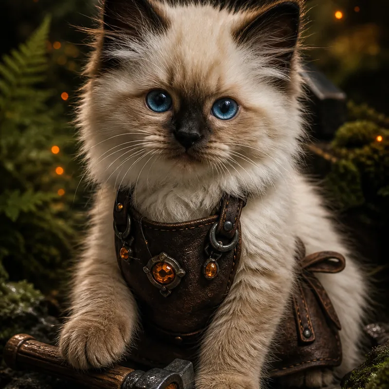 Birman portrait — cinematic character realism