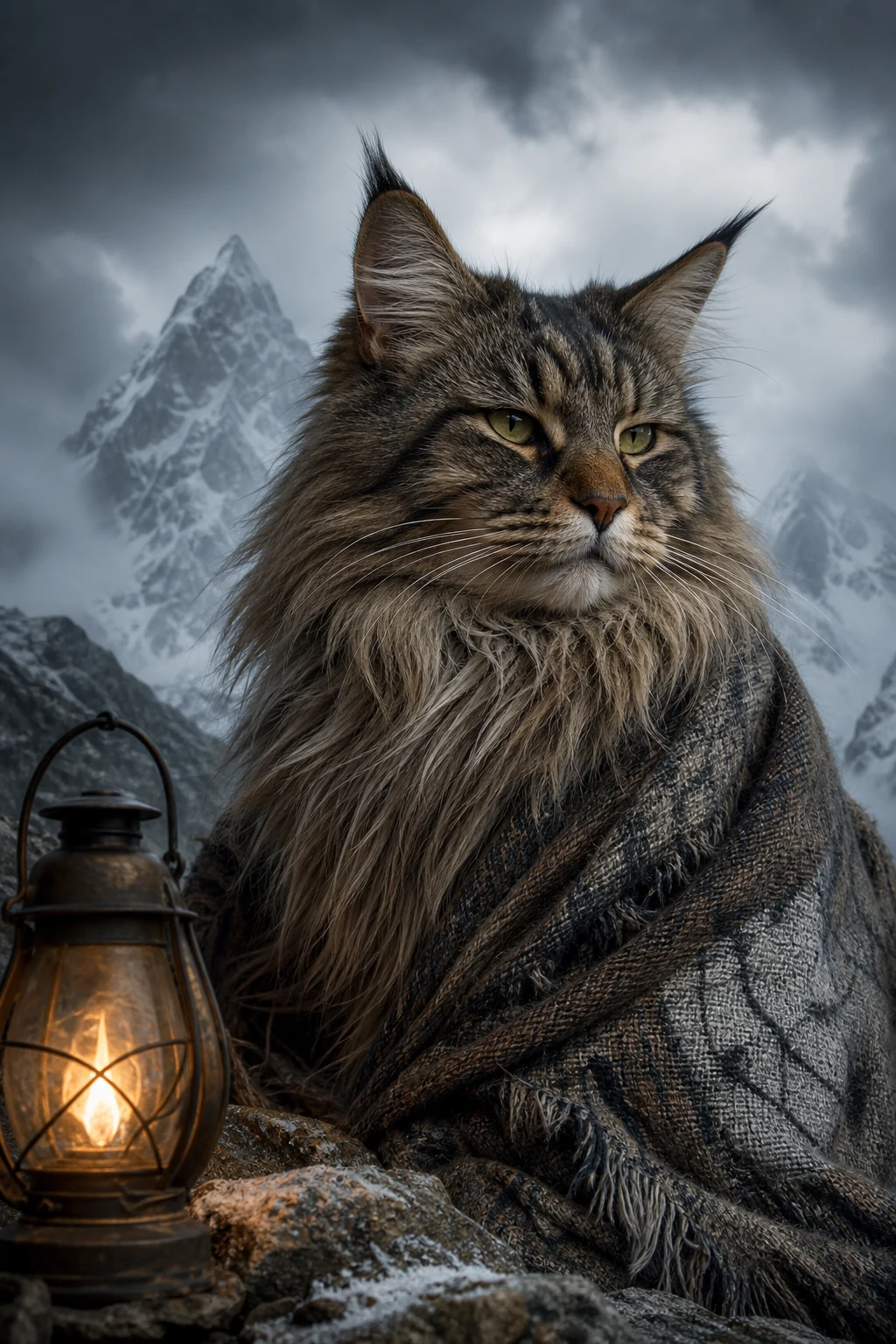 Rune the Norwegian Forest Cat — Fine Art Photoreal pet portrait