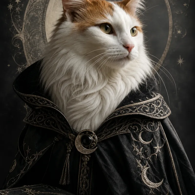 Turkish Van portrait — fine art photoreal