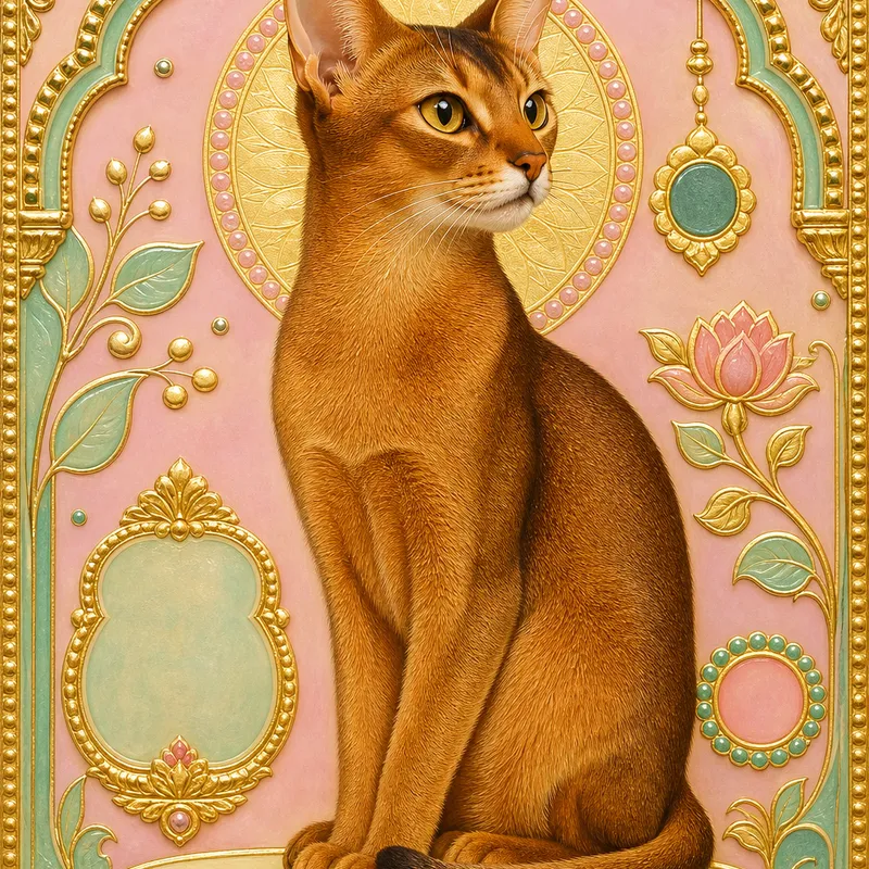 Abyssinian portrait — hindu tanjore