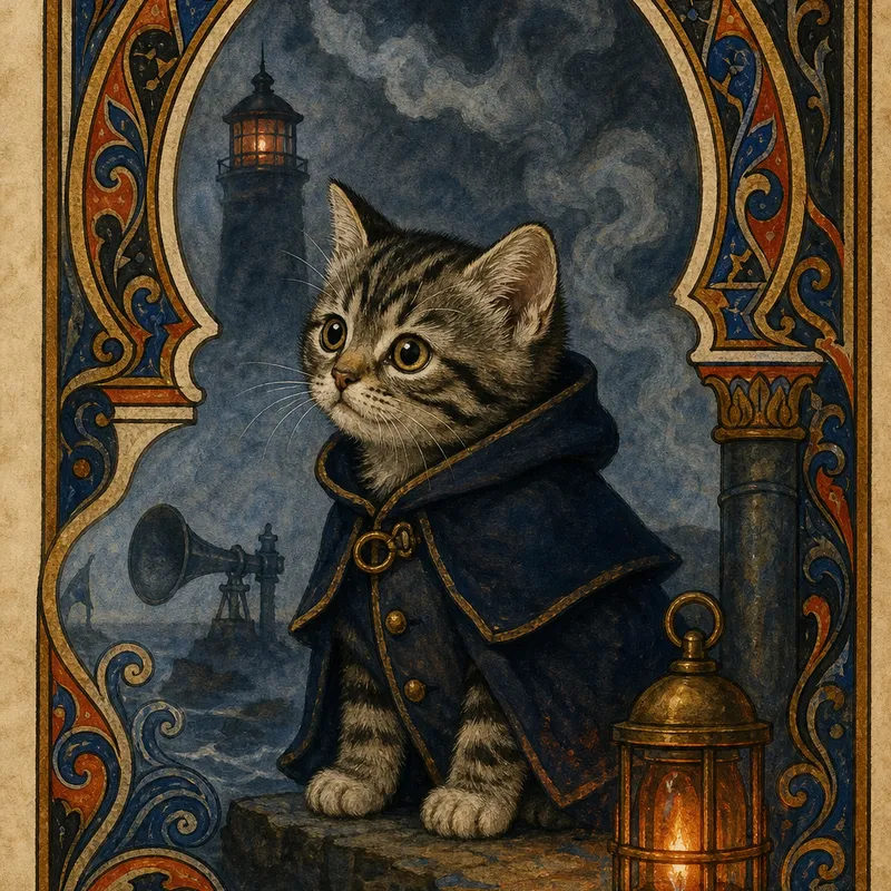 Manx portrait — mozarabic illumination