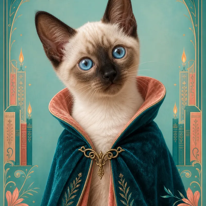 Siamese portrait — natural light canvas