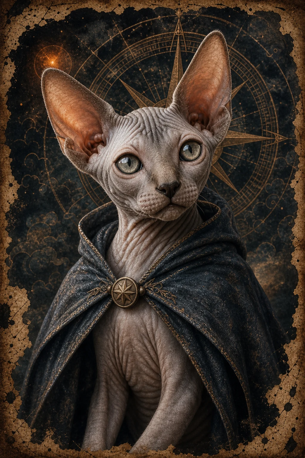 Ivo the Sphynx — Natural Light Canvas pet portrait