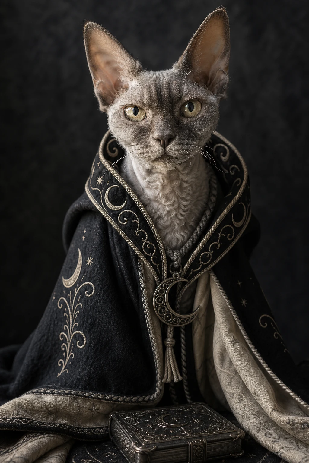 Rune the Devon Rex — Natural Light Canvas pet portrait