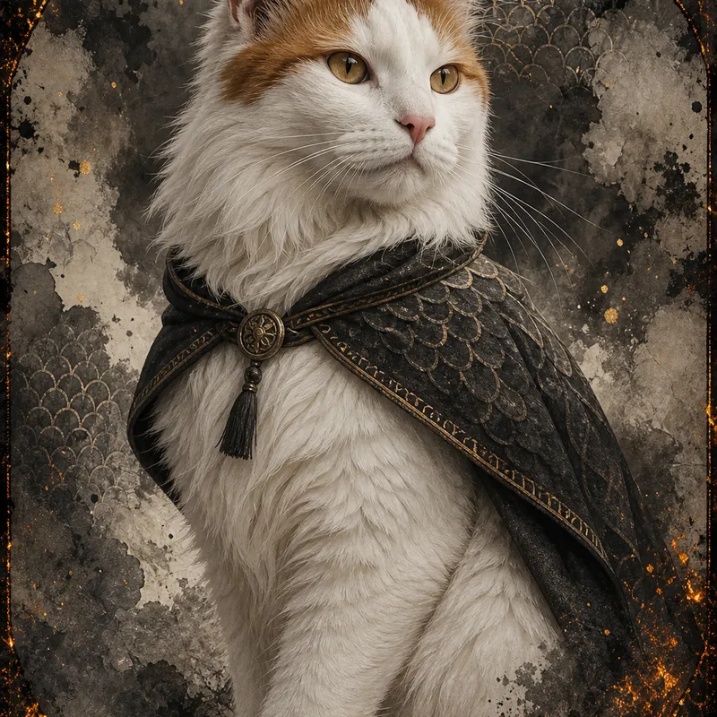 Turkish Van portrait — natural light canvas