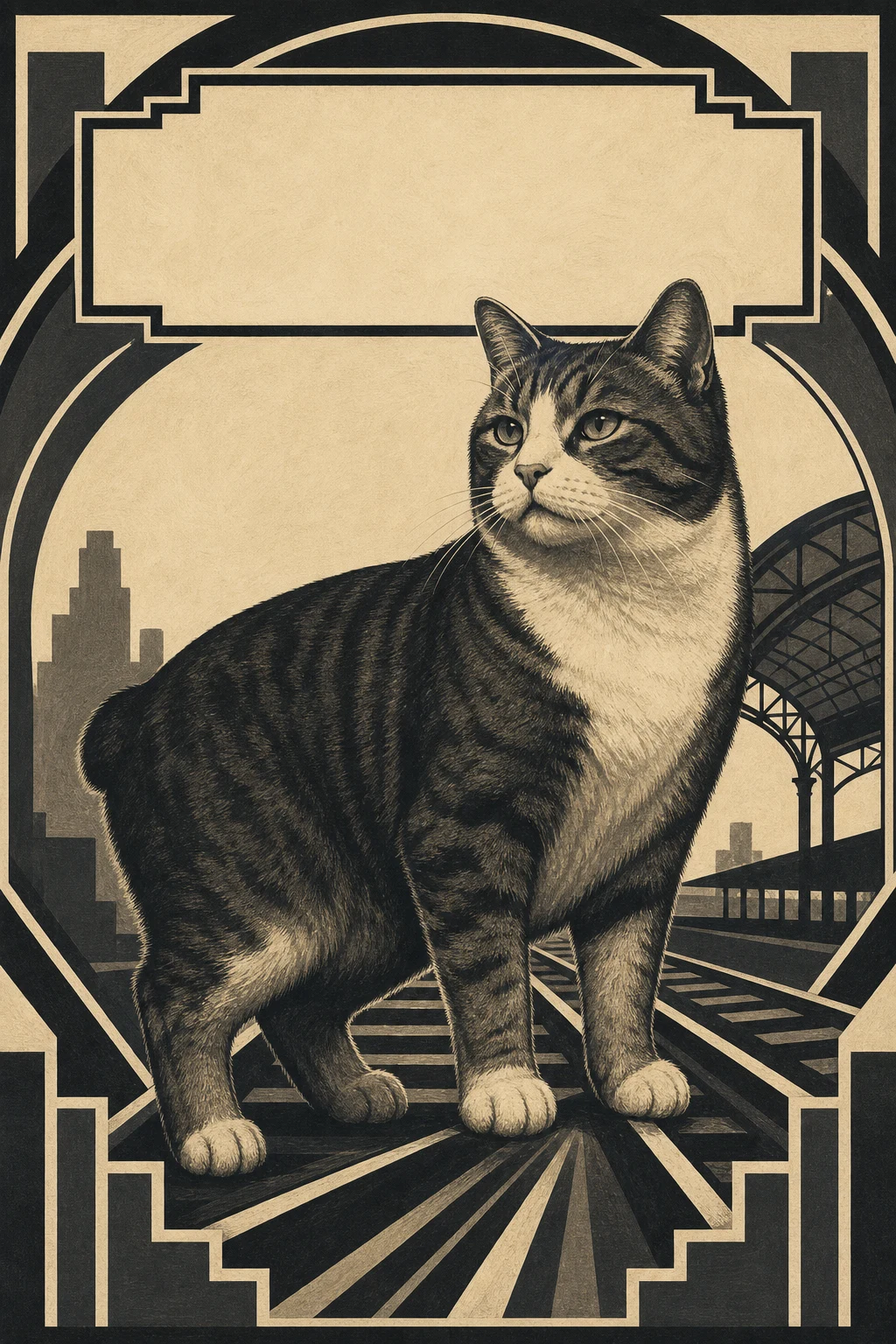 Bram the Manx — Social Realism pet portrait